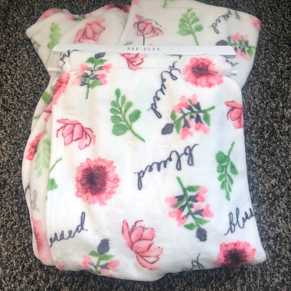 Rae Dunn Other - Rae Dunn Pink Flower Blessed Blanket
